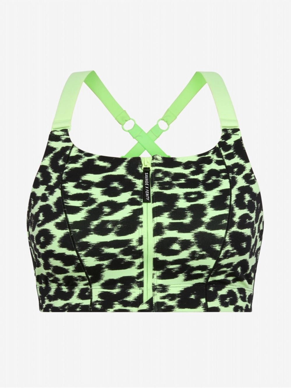 Savage x Fenty Neon Green and Black Leopard Sports Bra size 3X